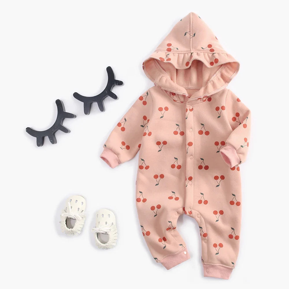 Hooded Cherry Jumpsuit