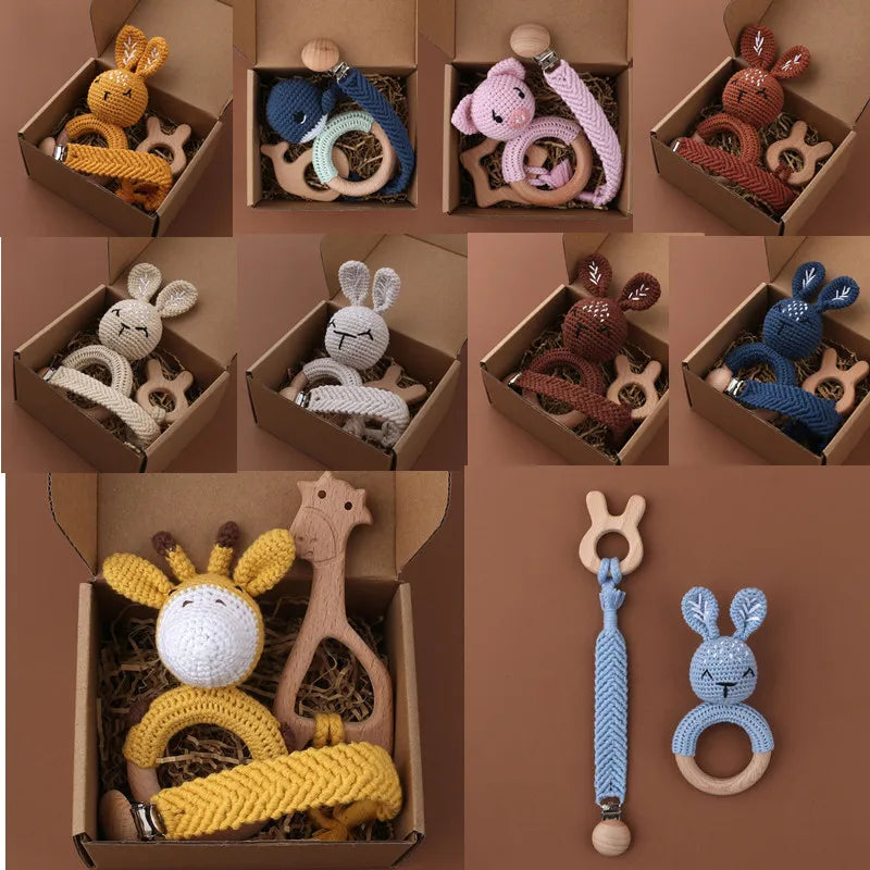 Pacifier Clip Teether Toy Set