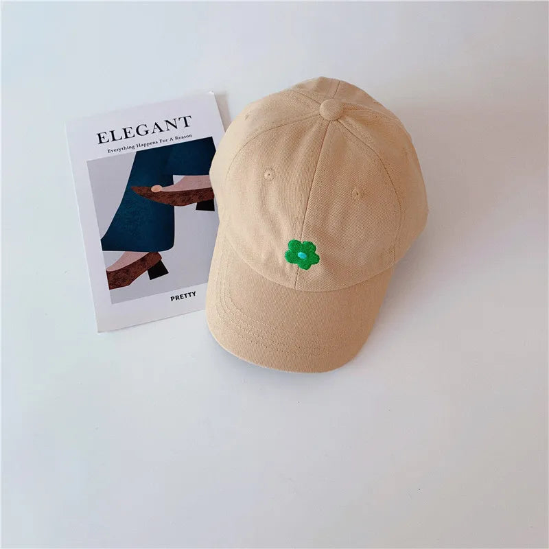 Lily Flower Embroidery Baseball Cap