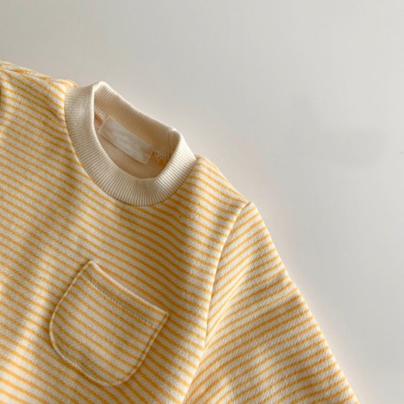 Warm Striped Sweater Jumpsuit