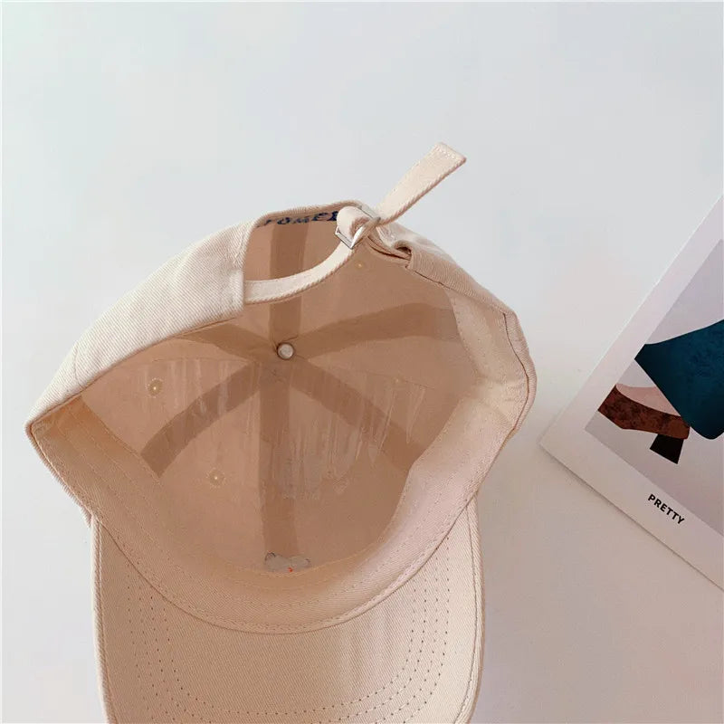 Lily Flower Embroidery Baseball Cap
