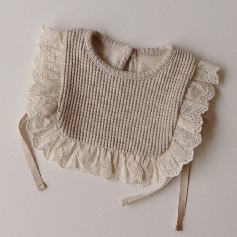 Baby Lace Waffle Bib