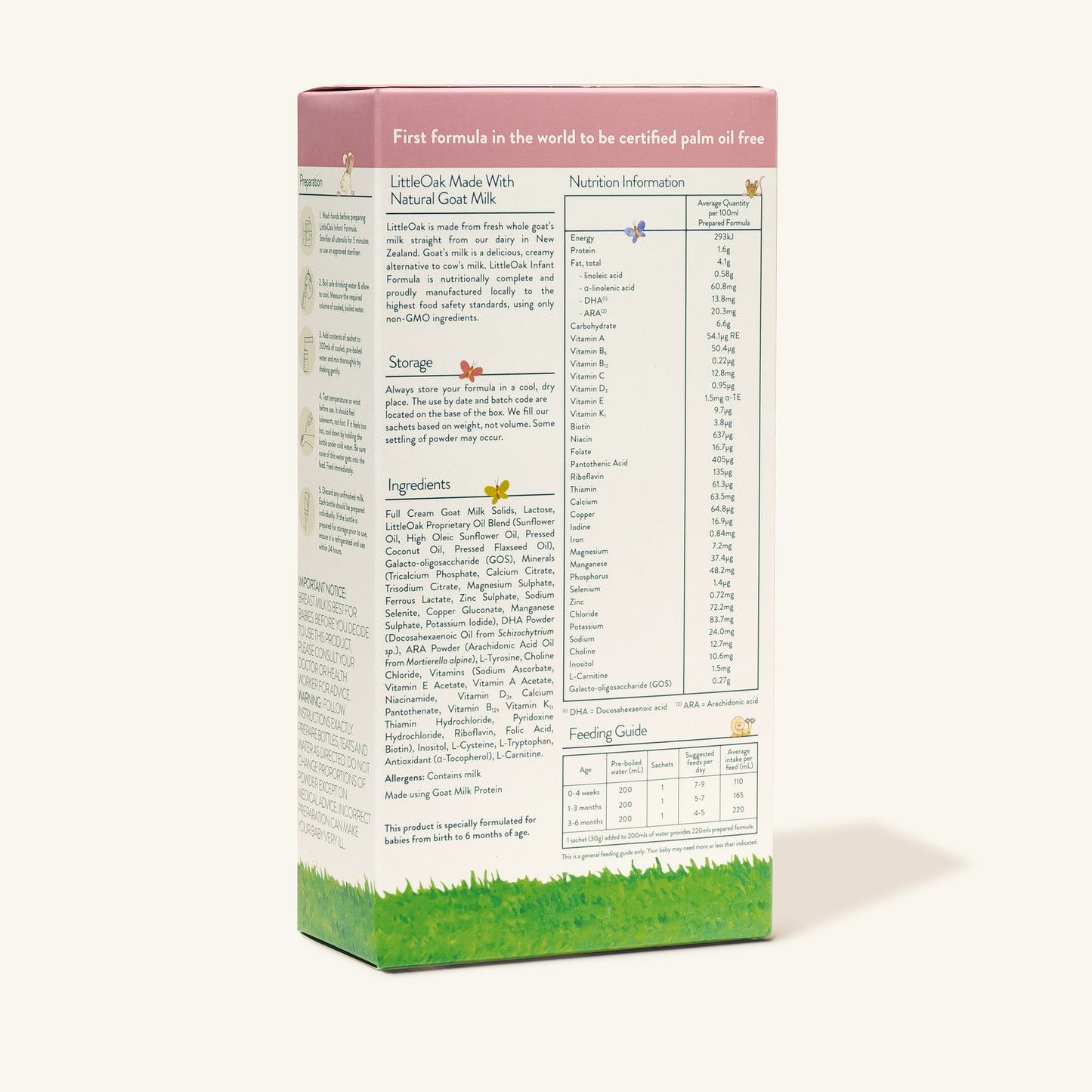 LittleOak Stage 1 Natural Goat Milk Infant Formula Sachet (0-6 months)