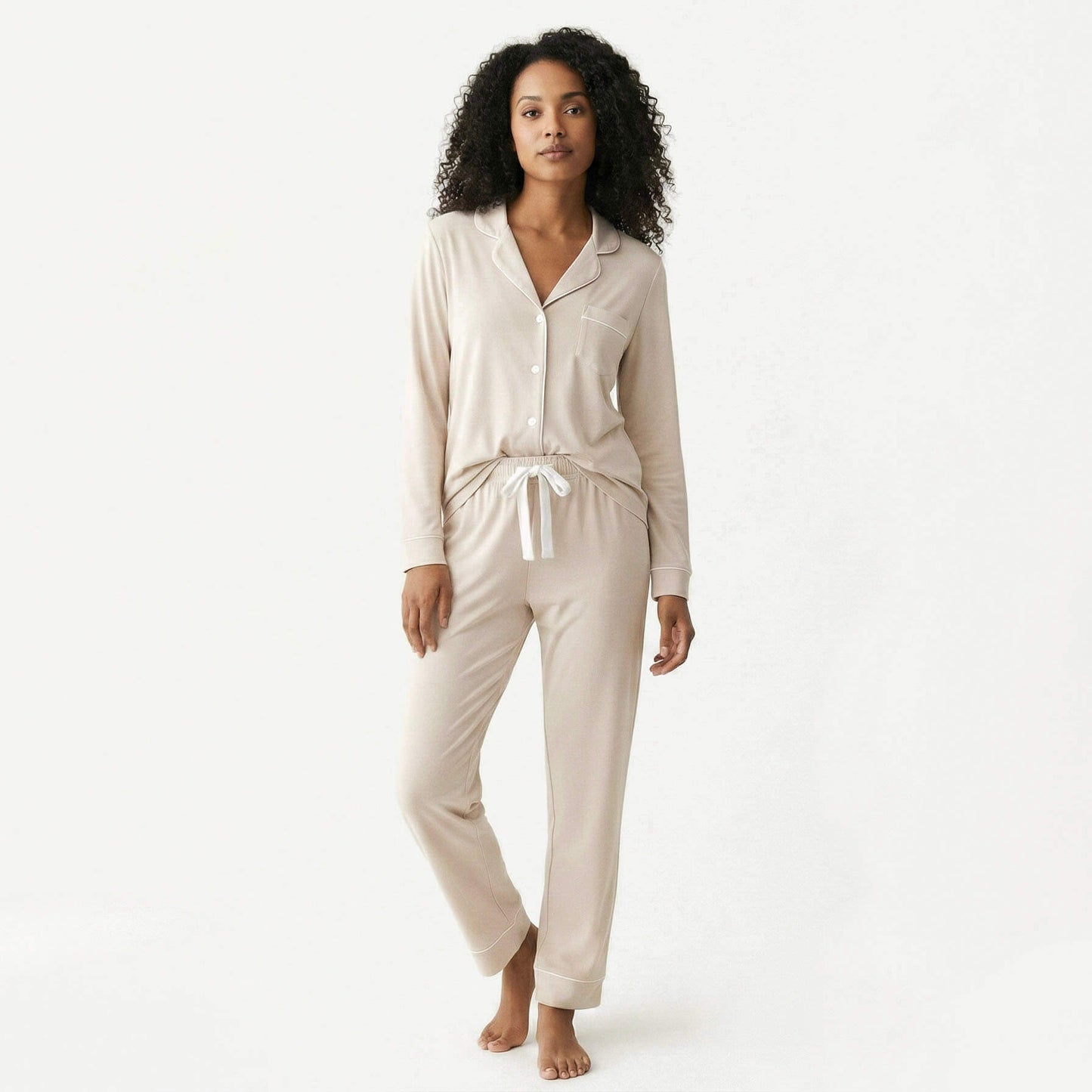 Tencel Modal Long Sleeve Pajama Set