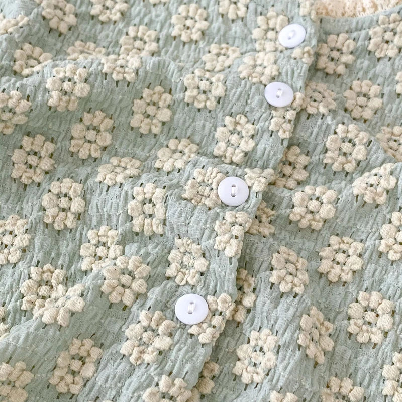 Jacquard knitted long sleeved Set