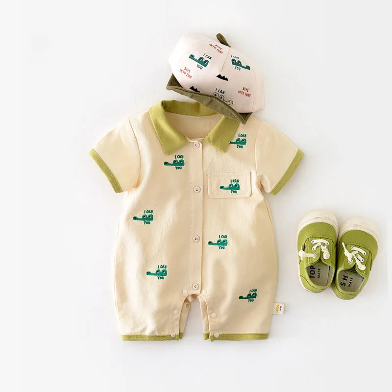 Snap Style Crocodile Jumpsuit