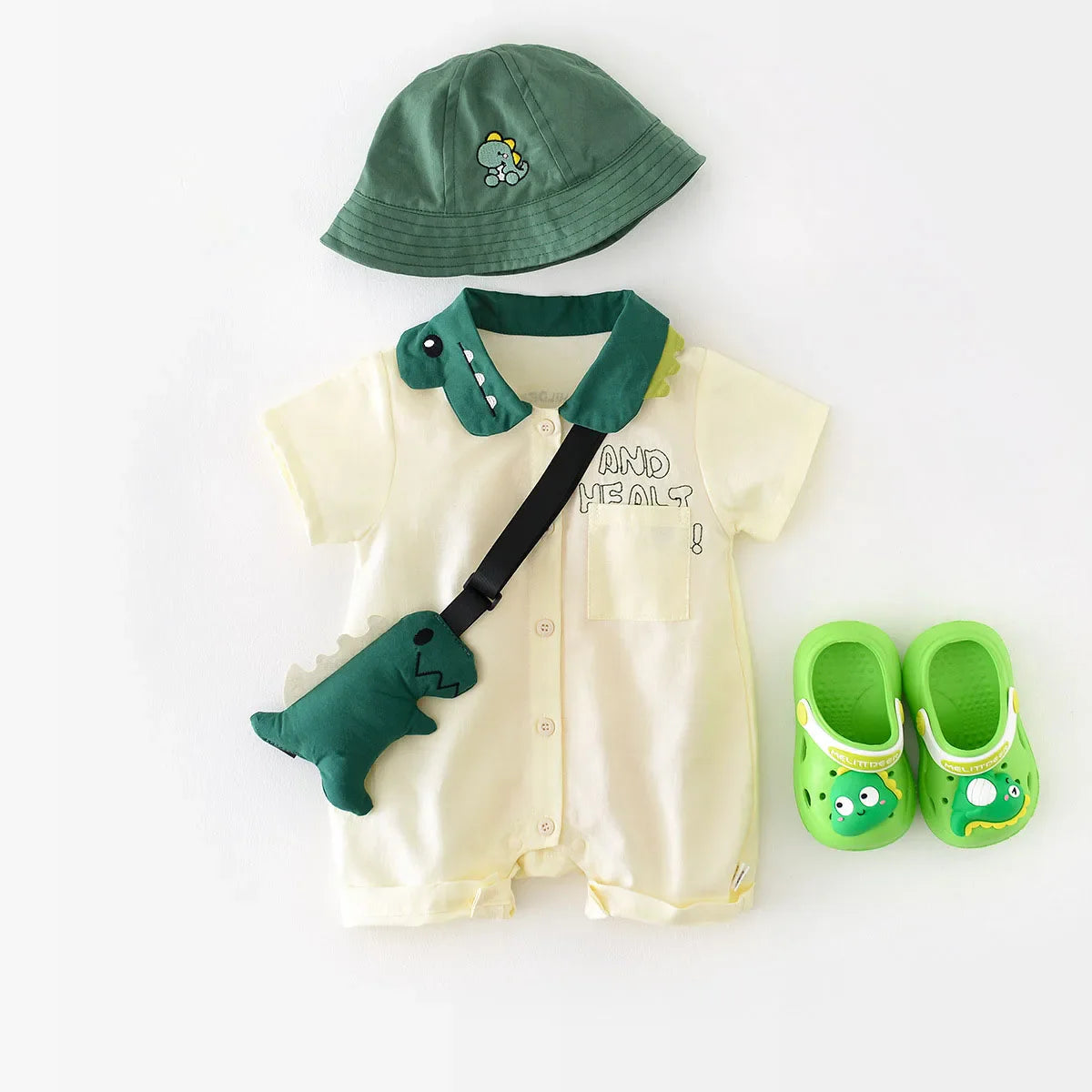 Dinosaur Jumpsuit w Bag