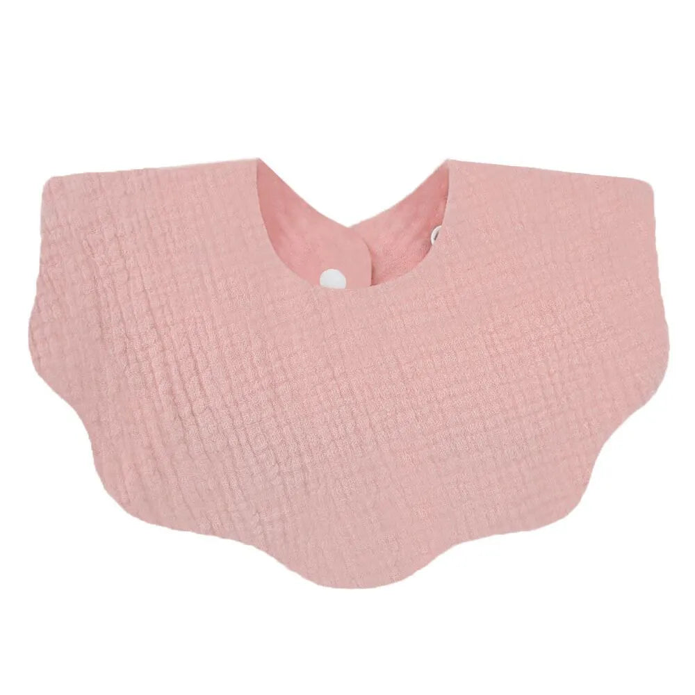Muslin Round Petal  Infant Bib