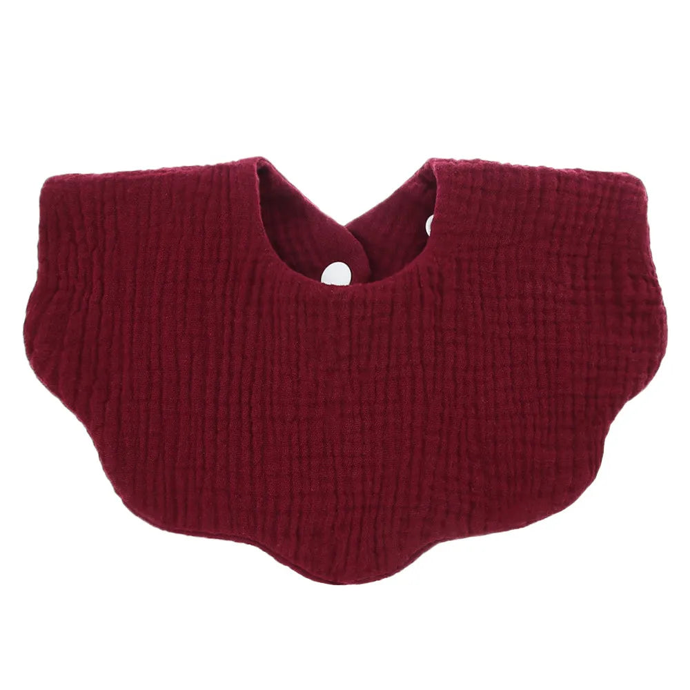 Muslin Round Petal  Infant Bib