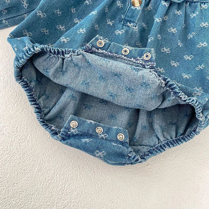 Printed Denim Sister Outfit