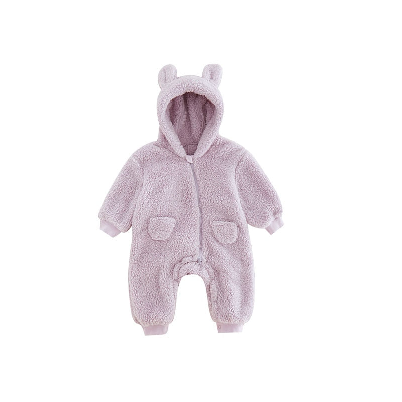 Fleece Teddy Bear Plush Jumpsuit