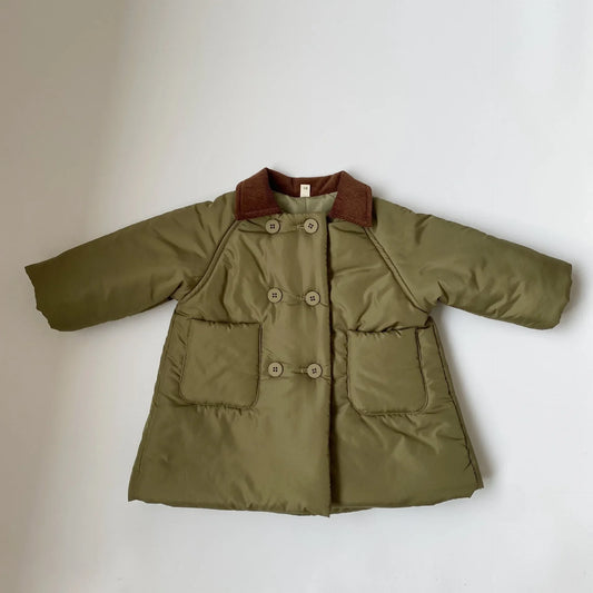 Corduroy Collar Parka Jacket