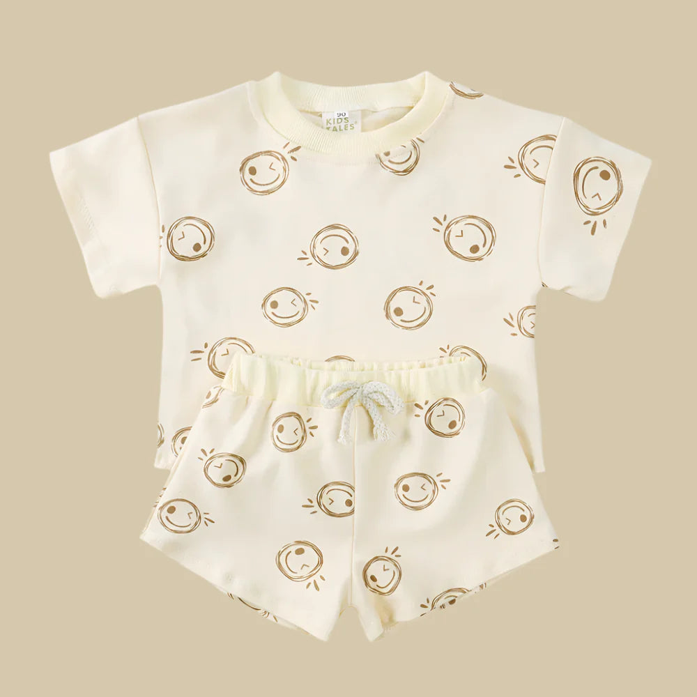 Boys Printed Shorts Set