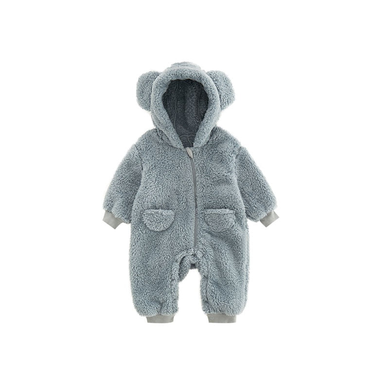 Fleece Teddy Bear Plush Jumpsuit