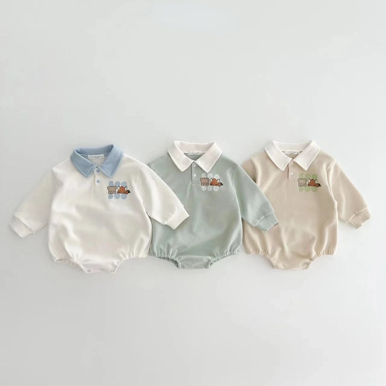 Long Sleeve Turn-Down Collar Bodysuit