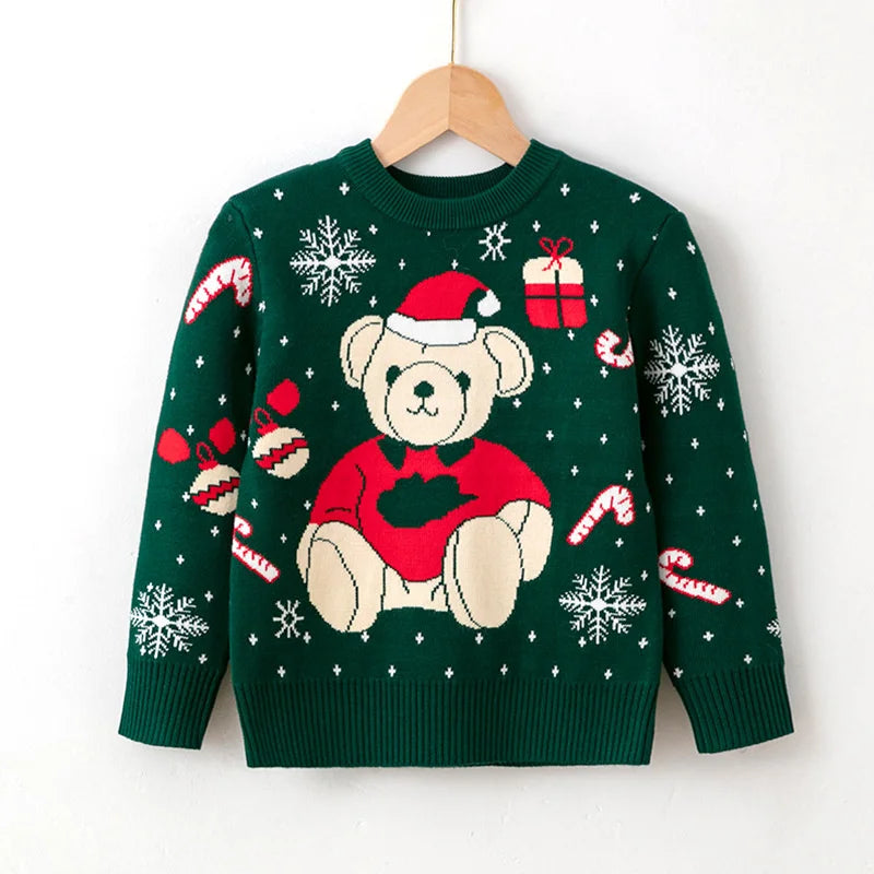 Knitted Teddy Bear Christmas Sweater