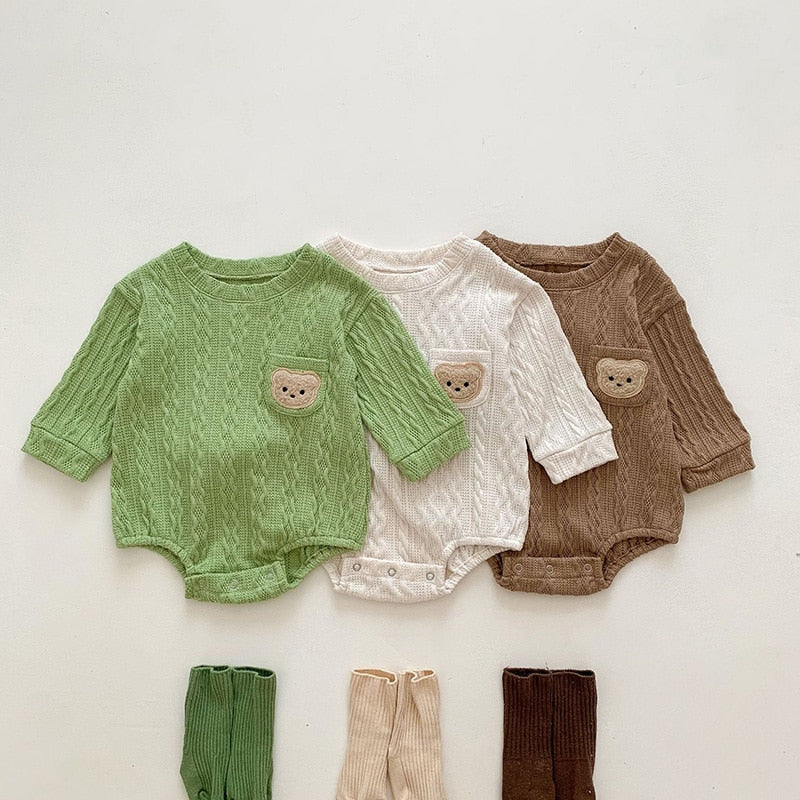 Long Sleeve Boys One Piece Bodysuit