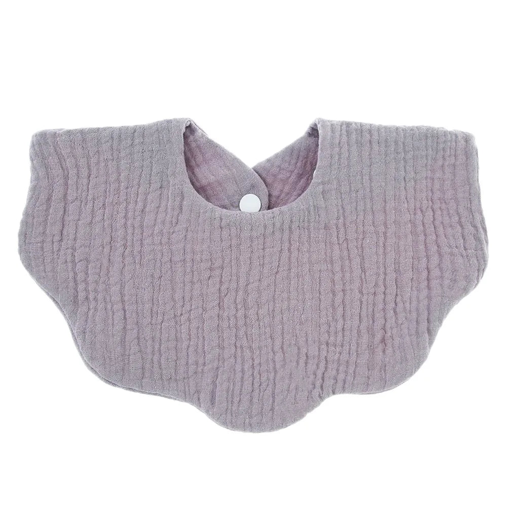 Muslin Round Petal  Infant Bib