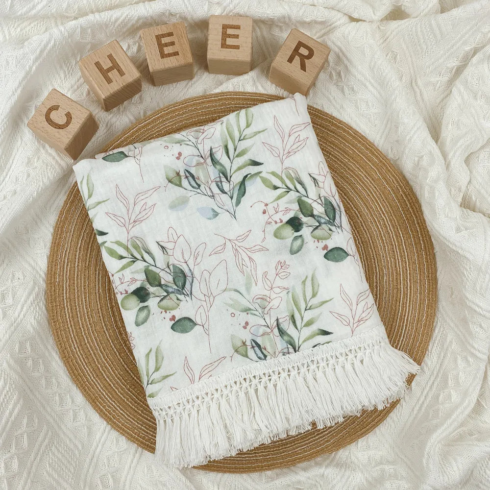 Floral Print Blanket Babies Bed Cover