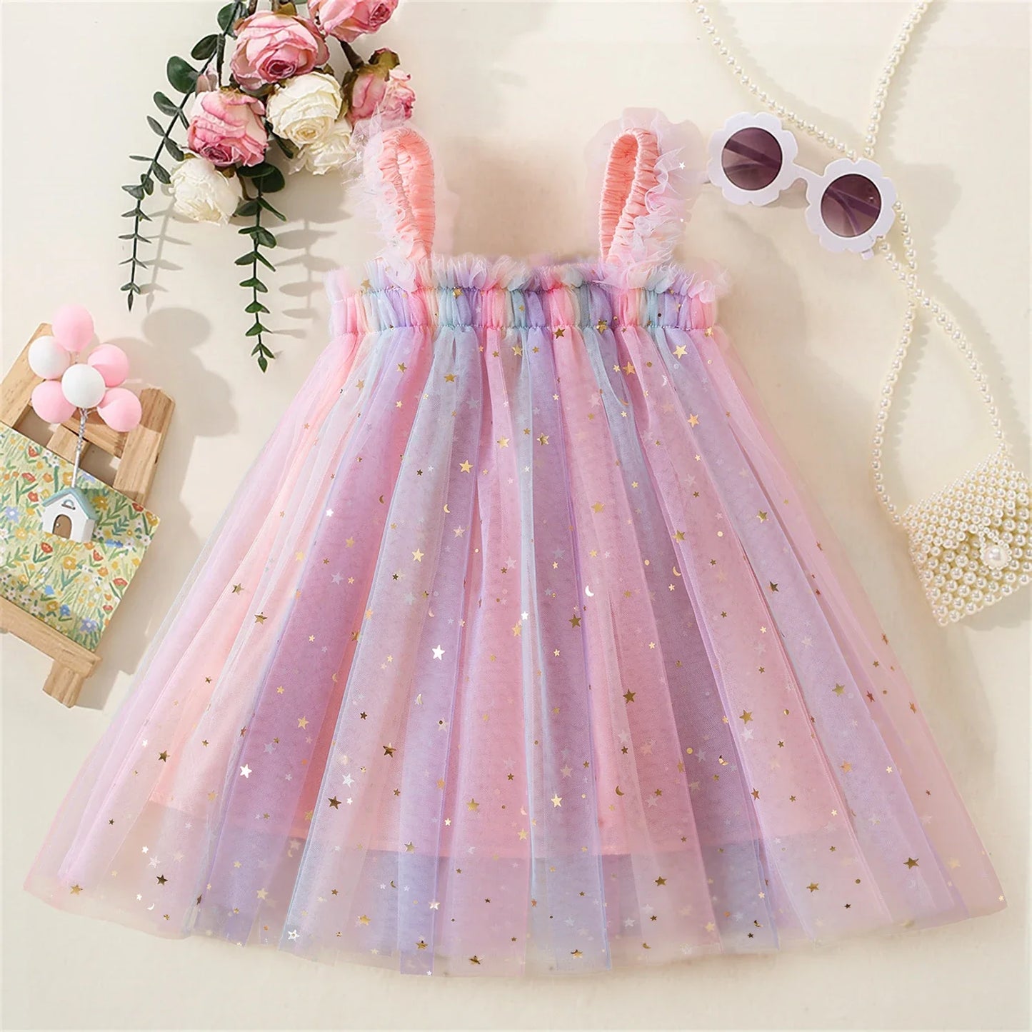 Floral Butterfly Tulle Dress