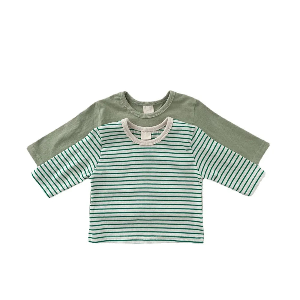 Long Sleeve Striped Top Tees