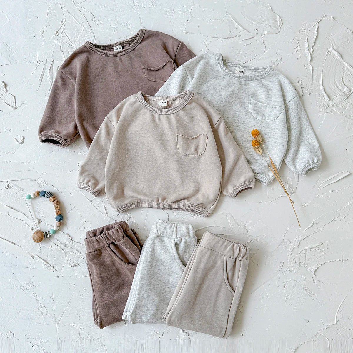 Pocketed Solid Jogger Set