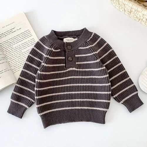 Striped Sweater Suspender Outfit