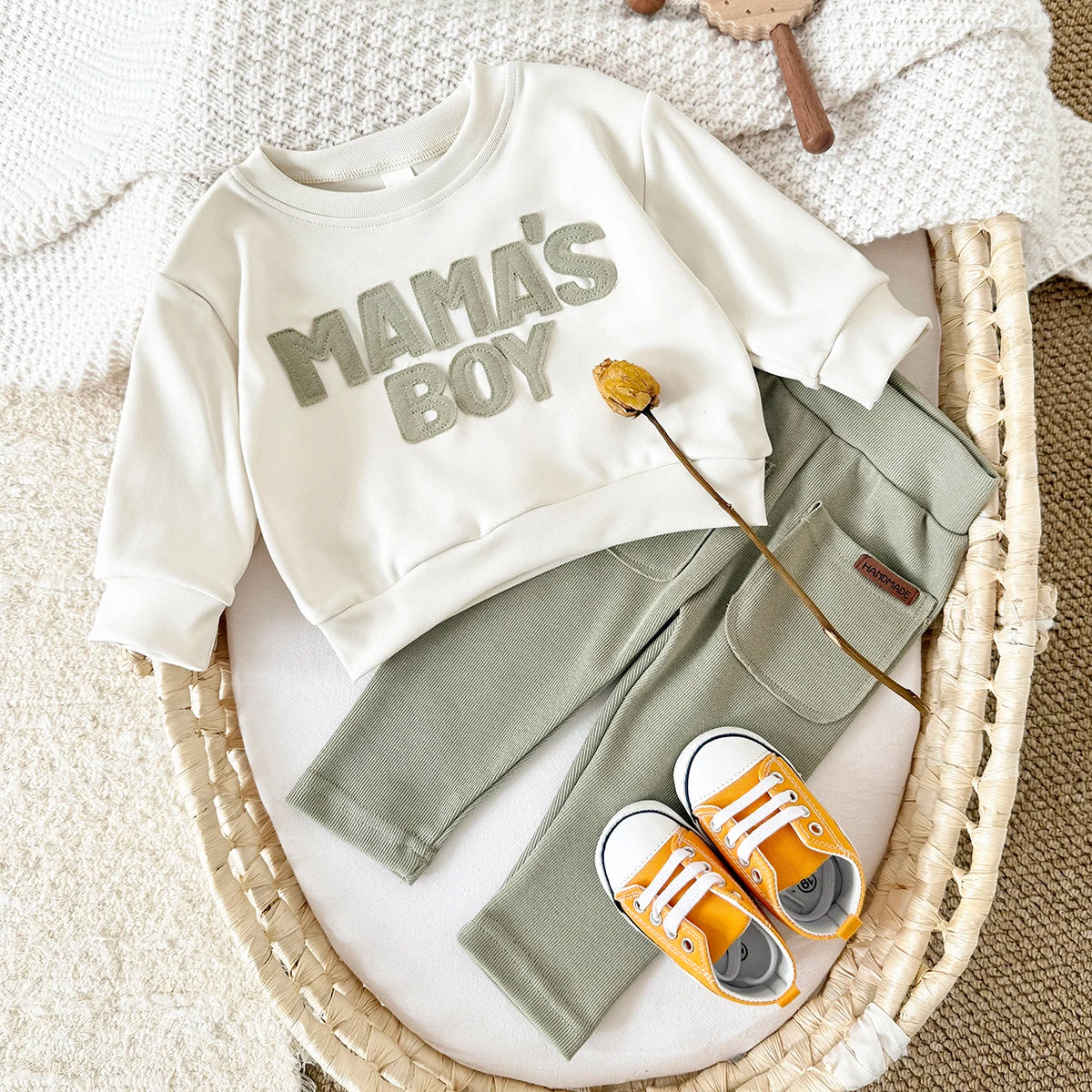 MAMA'S BOY Sweatshirt Set