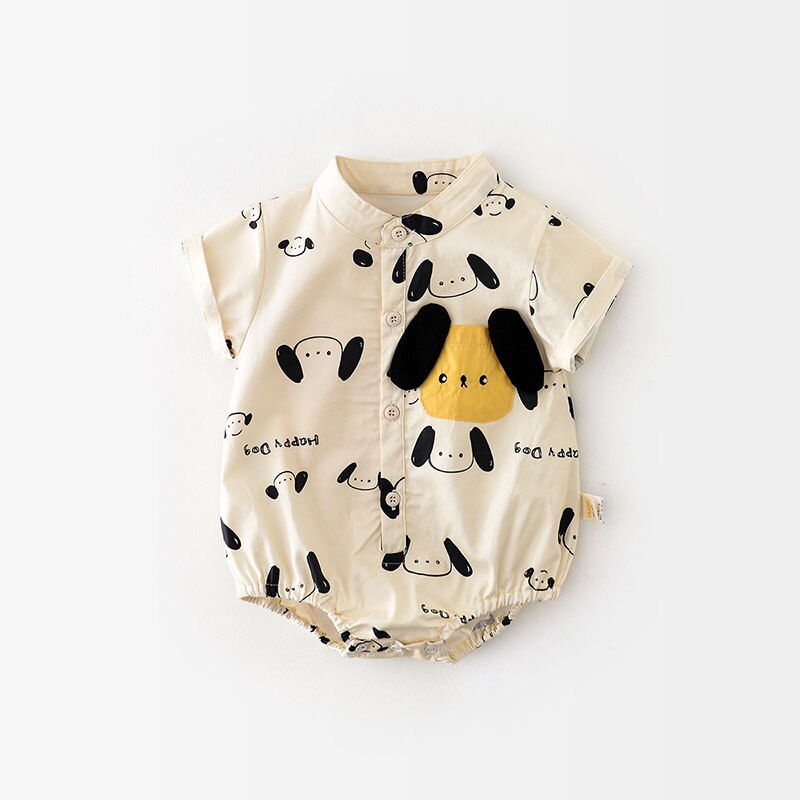 Yellow Puppy Dog Romper