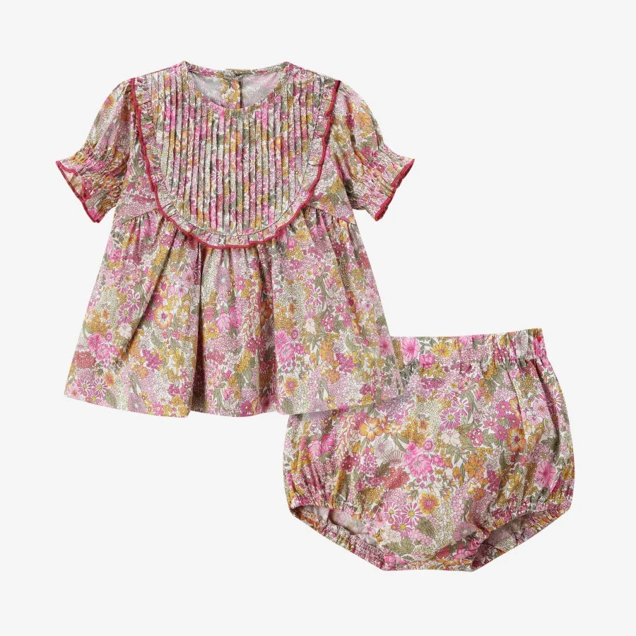Pink Paisley Shorts Set