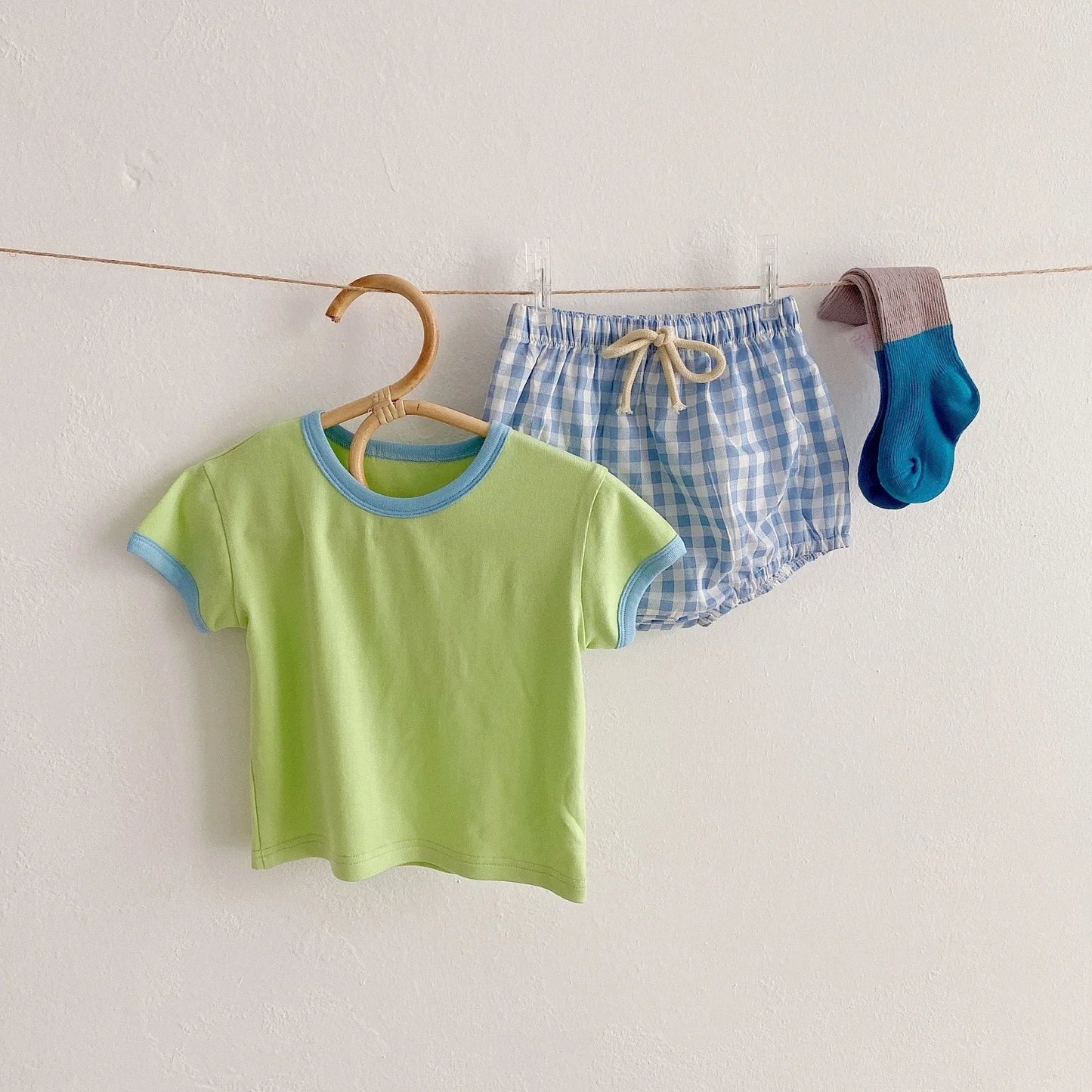 Checkered Playtime Shorts Set