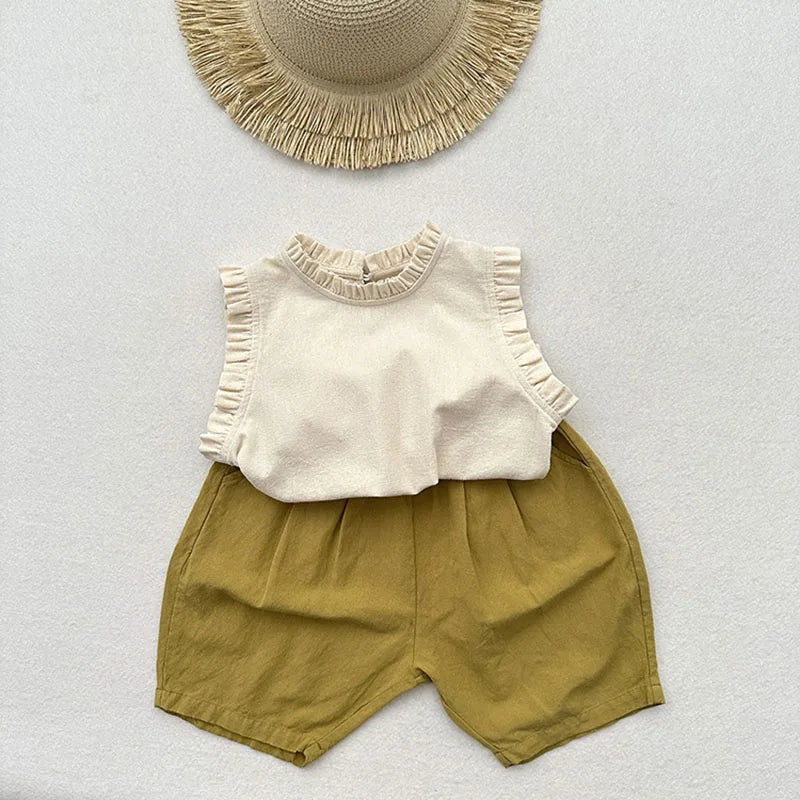 Ruffle Sleeveless Top
