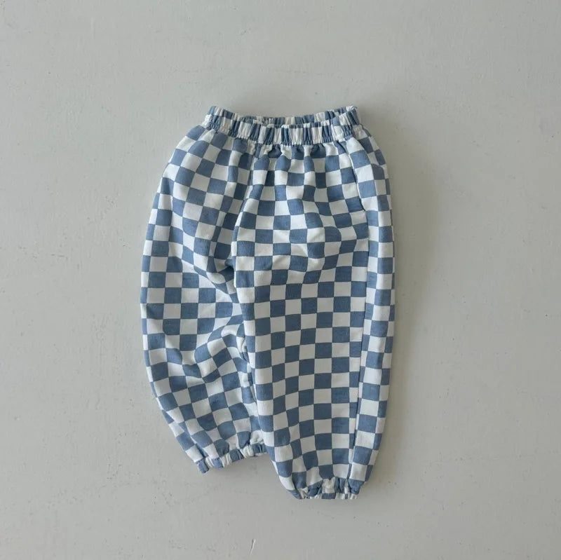Versatile Checkered Loose Pants