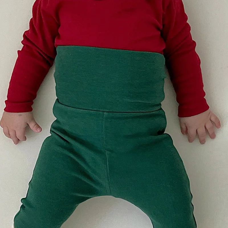 Christmas High Waist Pants Set