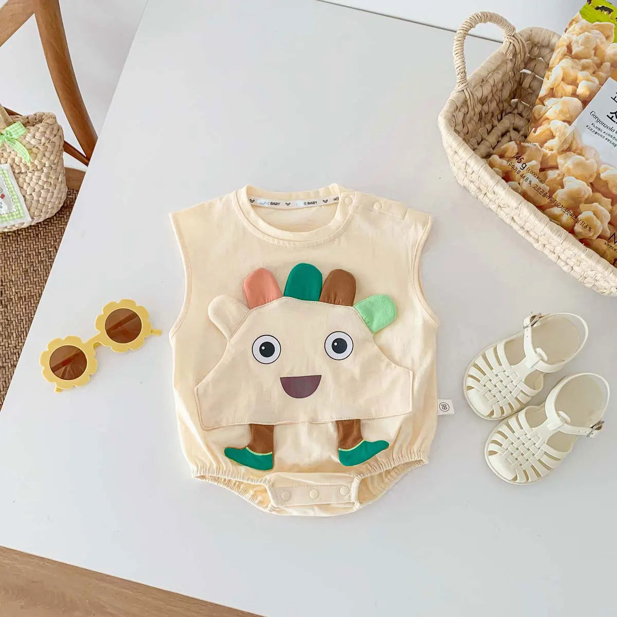 3D Animal Cartoon Romper