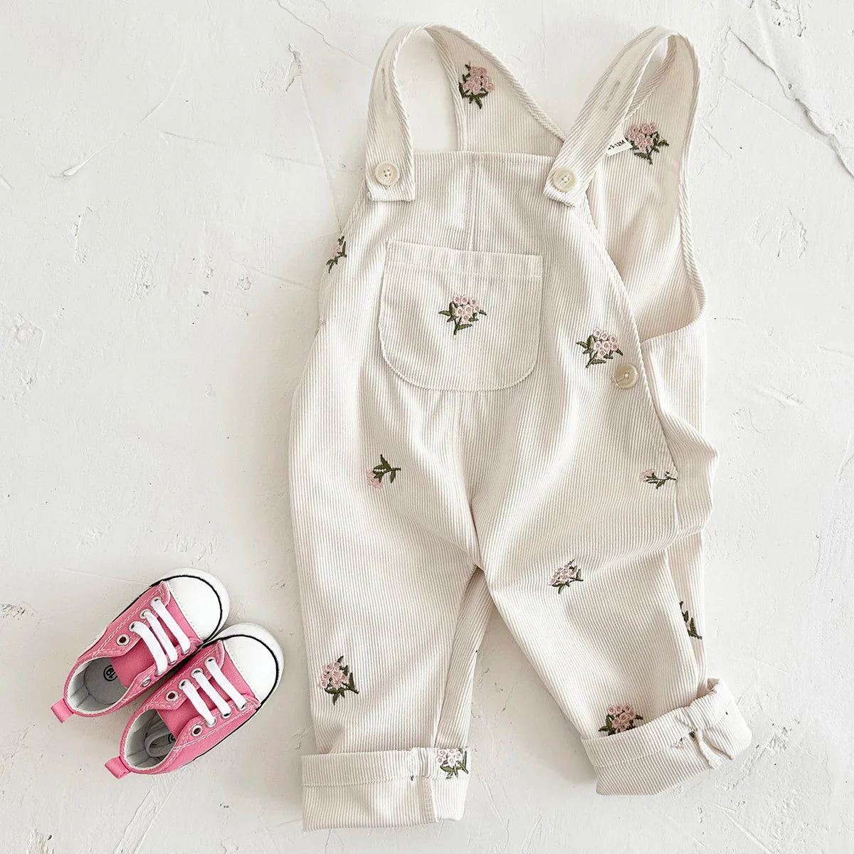 Floral Corduroy Jumpsuit