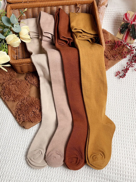 4 Pairs Solid Stocking