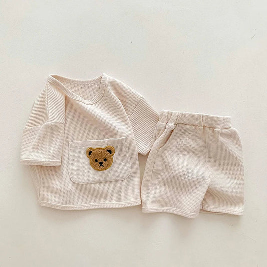 Waffle Bear Shorts Set