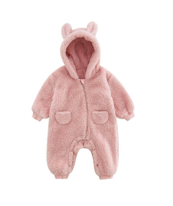 Fleece Teddy Bear Plush Jumpsuit