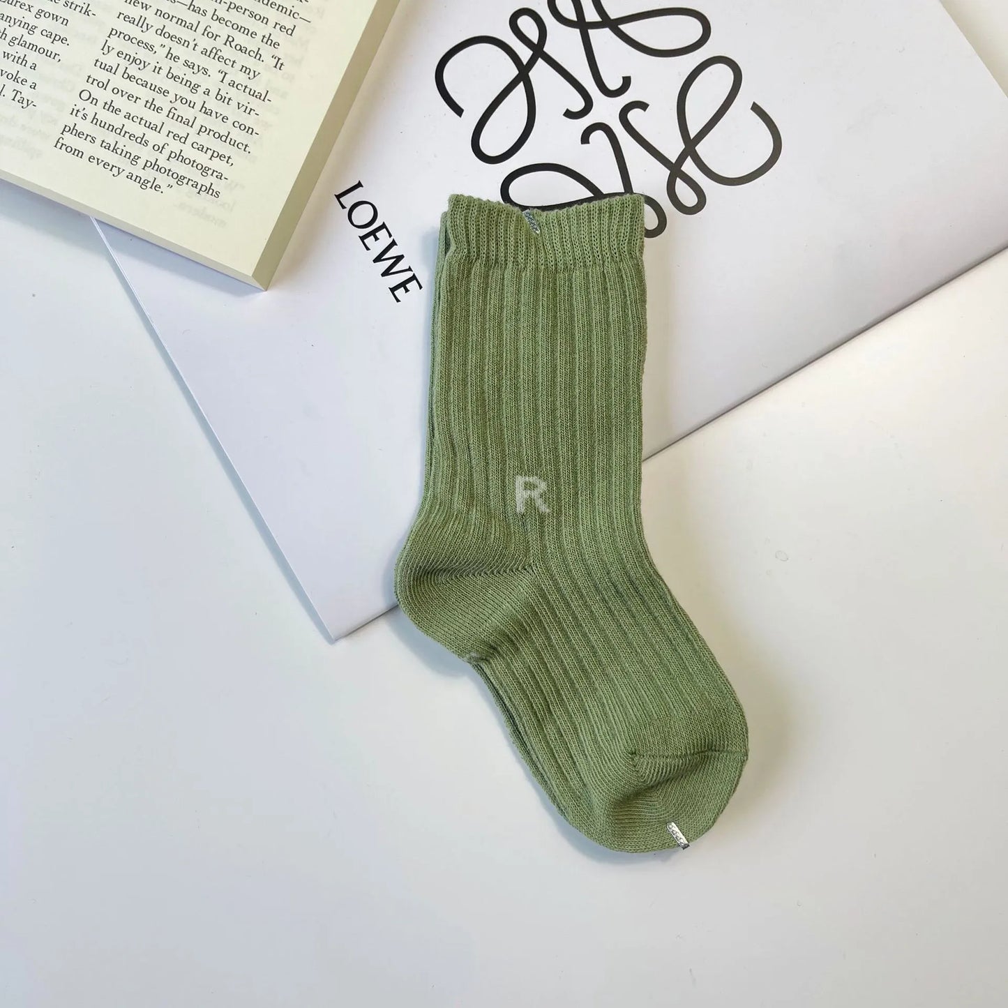 Letter R Cotton Cute Baby Socks