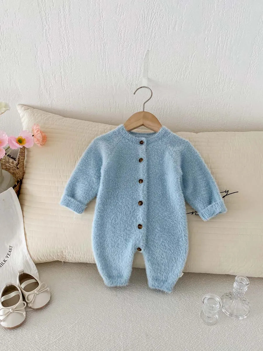 Cozy Plush Button Up Jumpsuit
