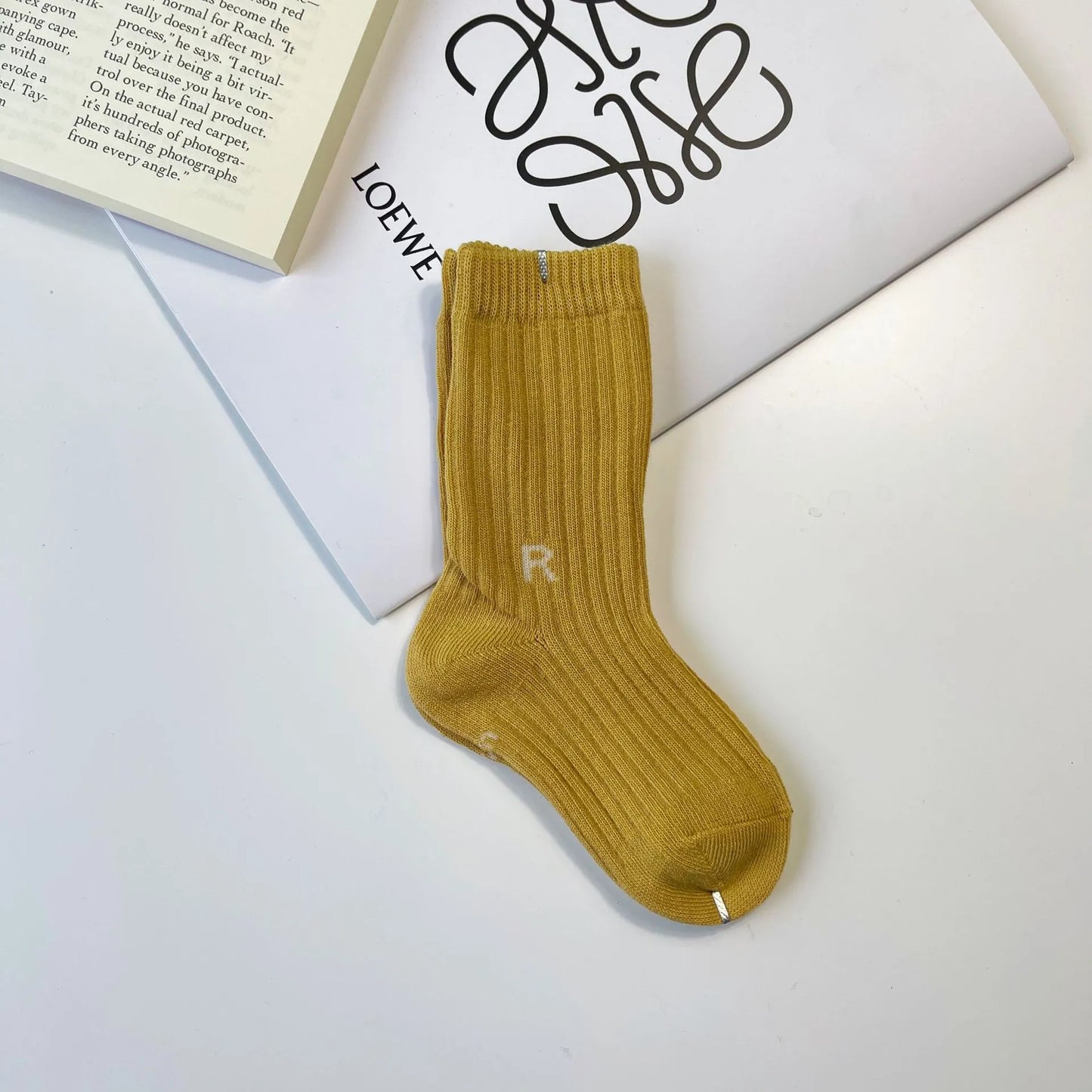 Letter R Cotton Cute Baby Socks