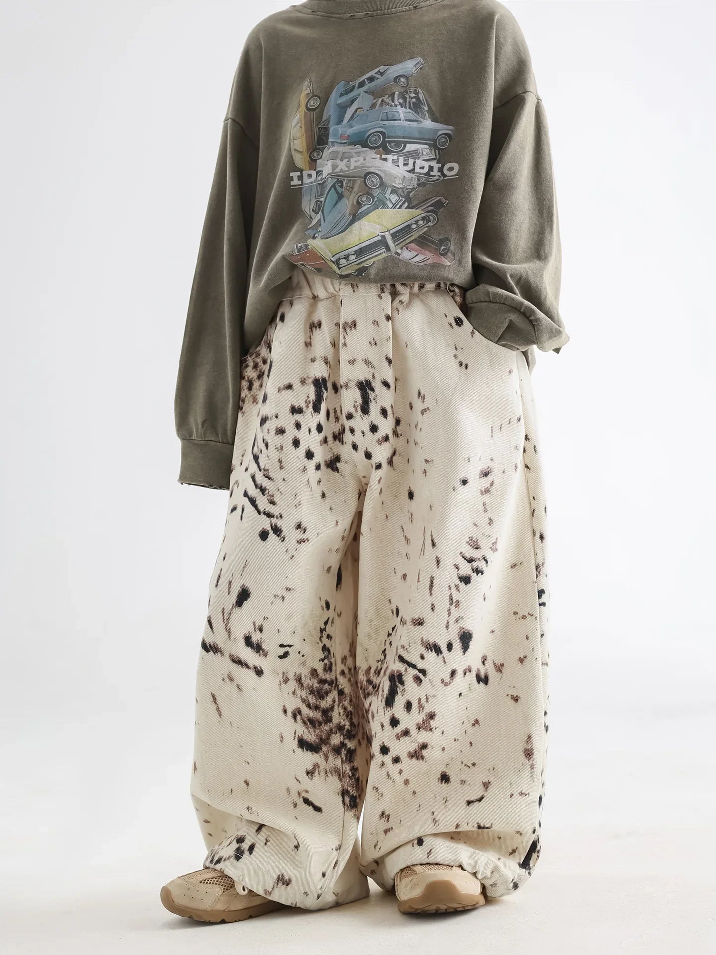 Leopard Print Wide Leg Pants