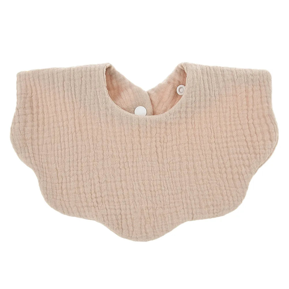Muslin Round Petal  Infant Bib