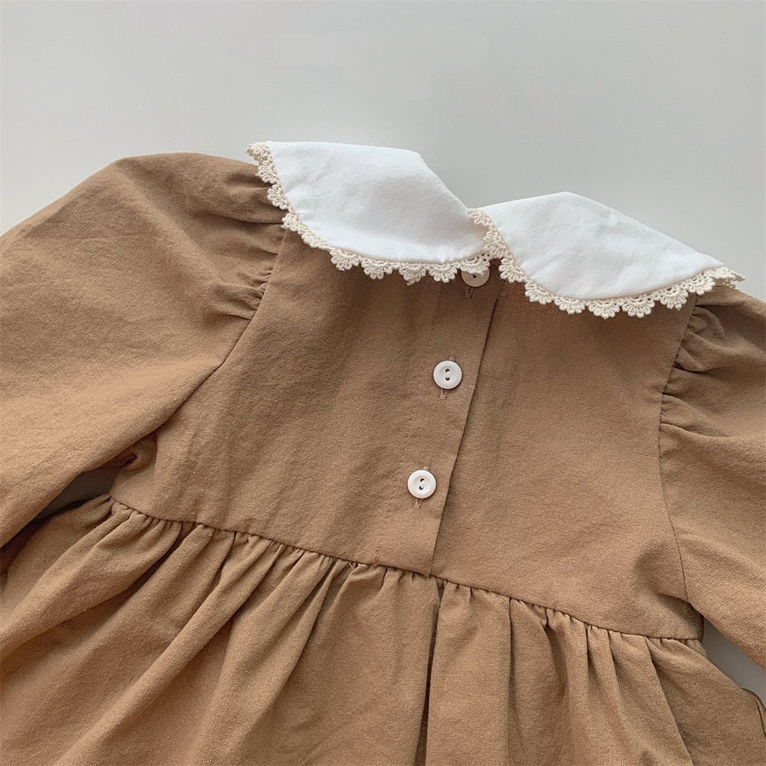 Vintage Flower Collar Romper Dress