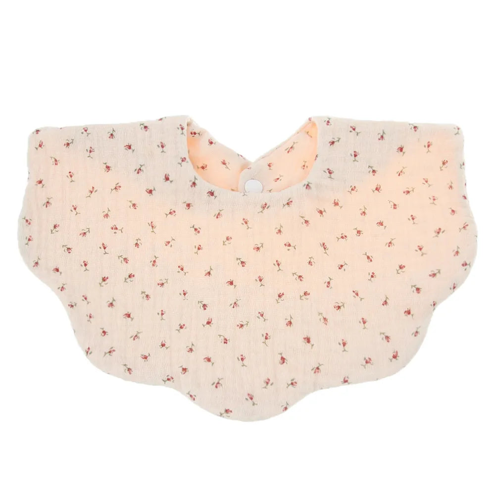 Muslin Round Petal  Infant Bib