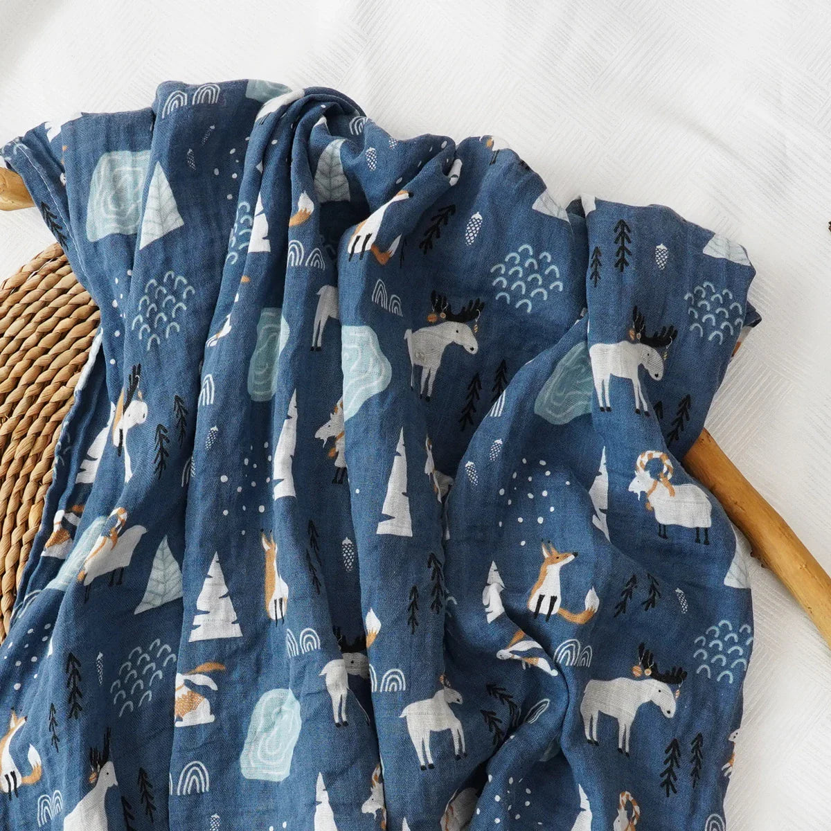 Printed Muslin Cotton Baby Swaddle