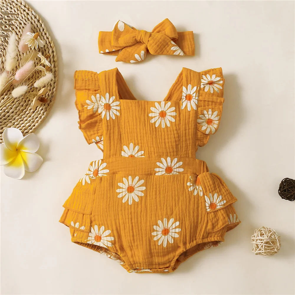 Daisy Printed Romper Set
