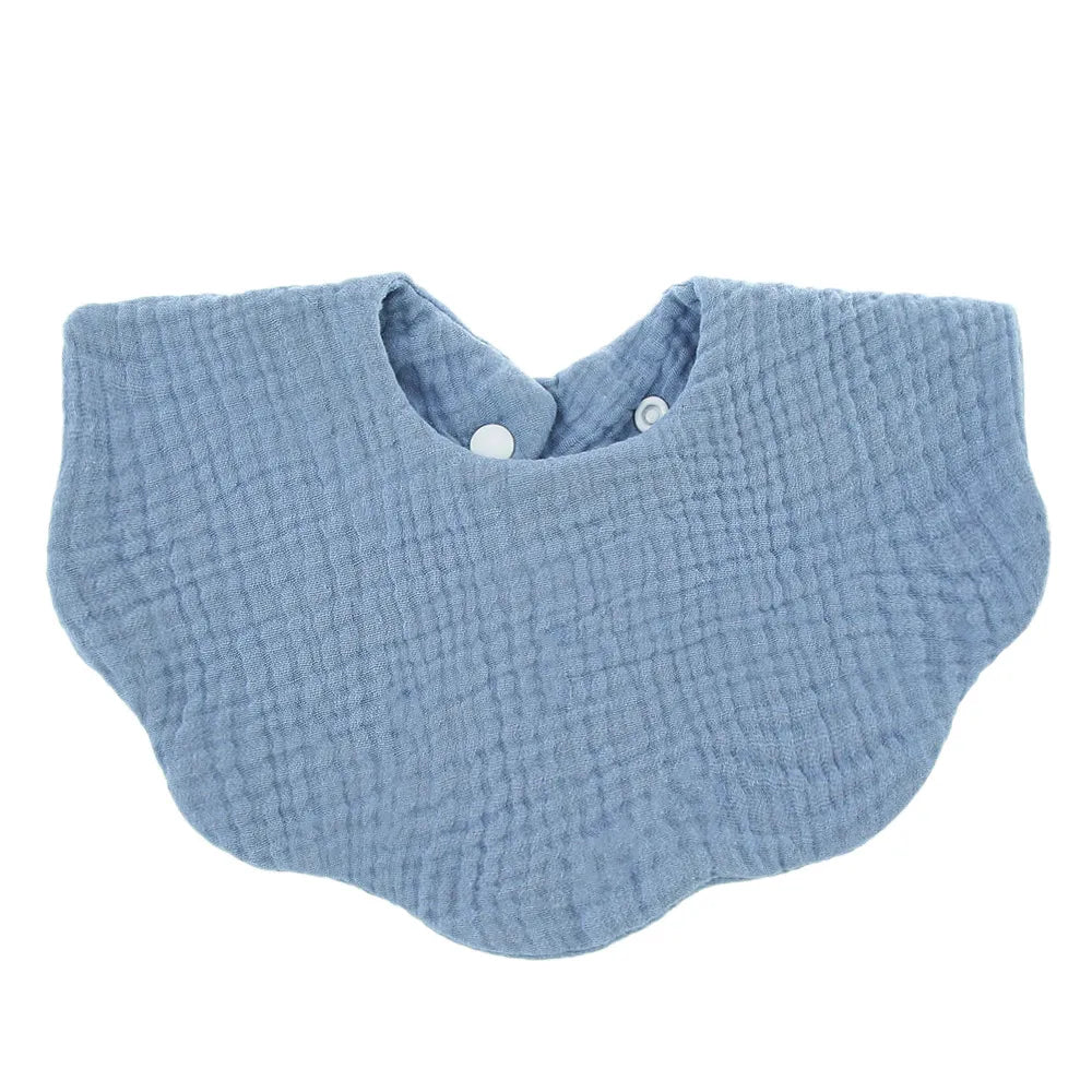 Muslin Round Petal  Infant Bib
