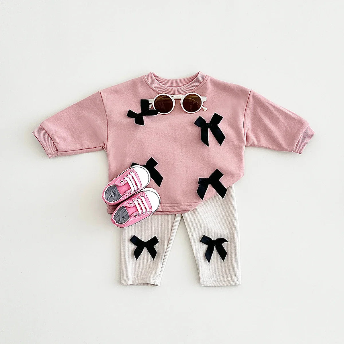 3D Ribbon Sweat and Pants Set